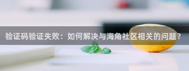 海角社区hj58:验证码验证失败:如何解决与海角社区相关的问题?